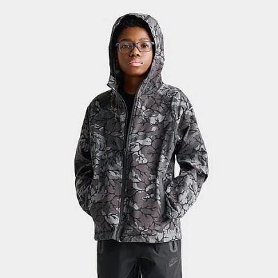 Nike Big Kids Sportswear Tech Woven Full-zip Jacket In Gray