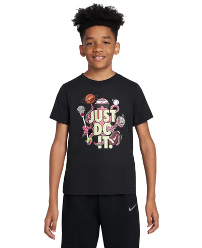 Nike Big Kids Sportswear Tenta-cool Graphic T-shirt In Black