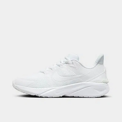 Nike Big Kids' Star Runner 4 Running Shoes In White/white/pure Platinum/white