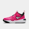Nike Big Kids' Team Hustle D 11 Stretch Lace Casual Shoes In Fierce Pink/black/playful Pink/white