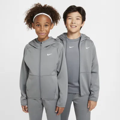 Nike Big Kids' Therma-fit Winterized Training Hoodie In Grey