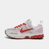Nike Big Girls Vomero 5 Casual Sneakers From Finish Line In Summit White/pink Foam/light Crimson