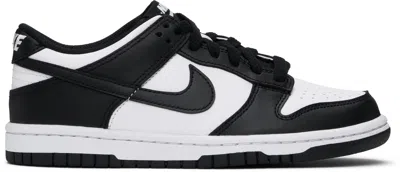 Nike Big Kids White & Black Dunk Low Sneakers In White/black