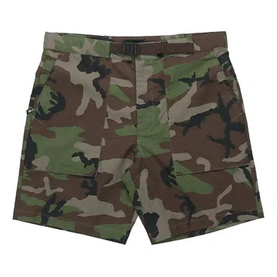 Nike Big Pocket Camouflage Straight Woven Shorts Green Camouflage