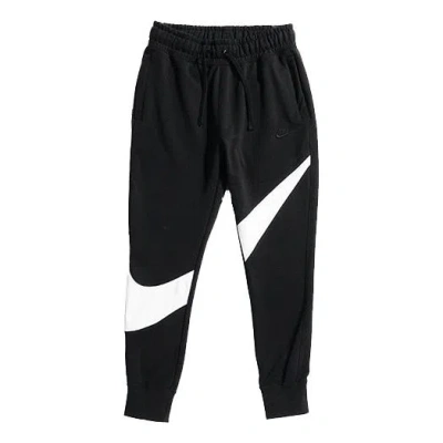 Nike Big Swoosh Black White Large Sports Pants Black