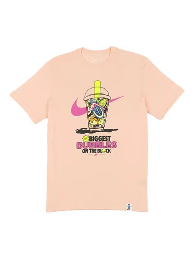 Nike Biggest Bubbles On The Block Graphic-print T-shirt In Pink