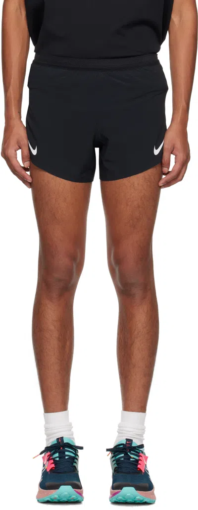 Nike Black Aeroswift Shorts In Black/summit White