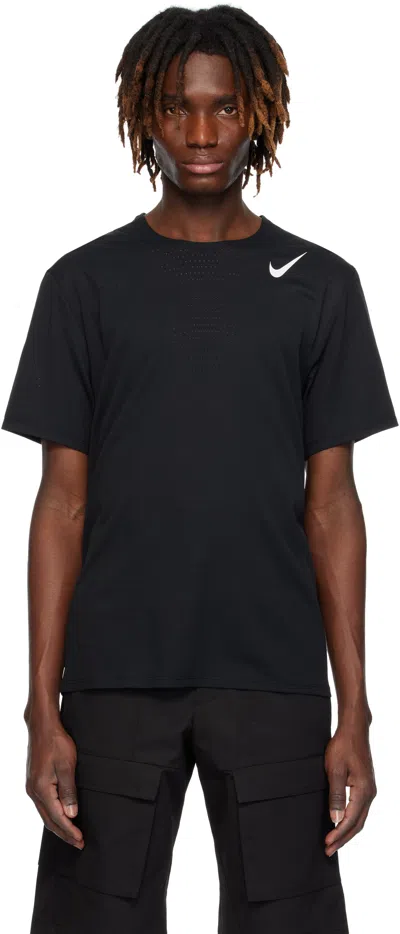 Nike Aeroswift Short-sleeve Running Top In Black