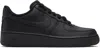Nike Black Leather Low Top Sneakers In Black