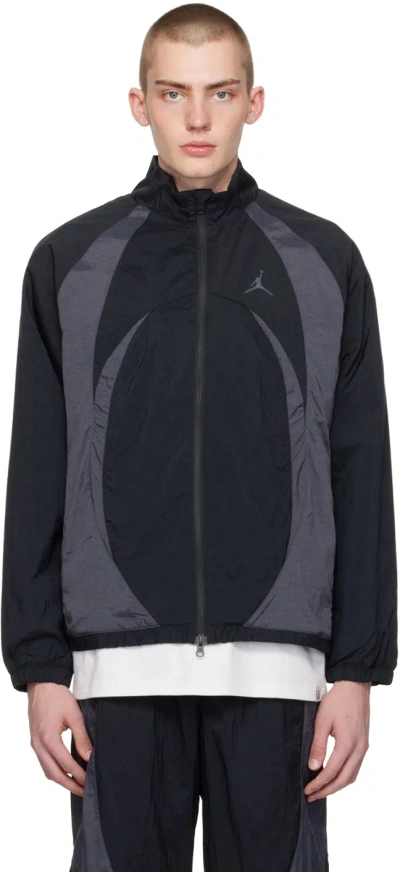 Nike Black & Gray Sport Jam Jacket In Black/dark Shadow/da