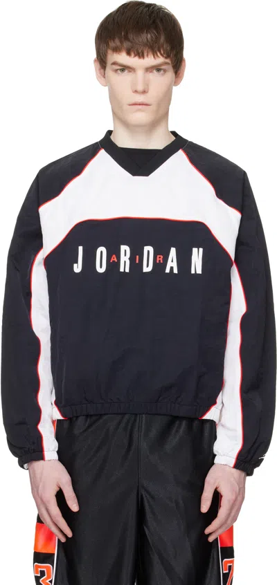 Nike Black & White Jordan Flight Track Jacket
