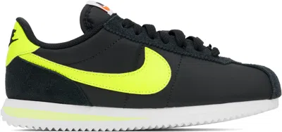 Nike Black & Yellow Cortez Sneakers In Black/volt-white-bla