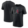 Nike Black Arizona Diamondbacks Legend Fuse Large Logo Performance T-shirt In Black