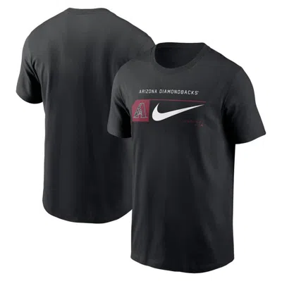 Nike Black Arizona Diamondbacks Team Swoosh Lockup T-shirt In Black