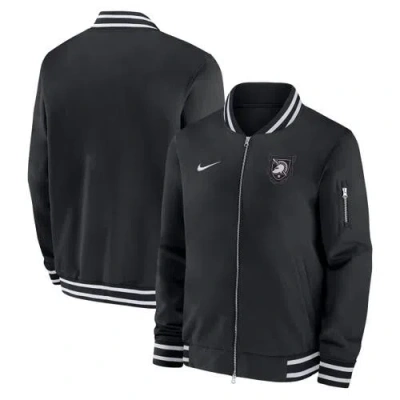 Nike Black Army Black Knights Army 250 Collection Full-zip Bomber Jacket