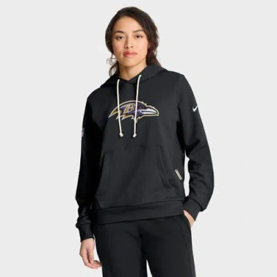 Nike Black Baltimore Ravens Sideline Standard Issue Initial Home Dri-fit Hoodie