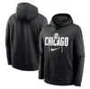 NIKE NIKE BLACK CHICAGO CUBS CLUB SLACK PULLOVER HOODIE