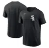Nike Black Chicago White Sox Team Wordmark T-shirt In Black
