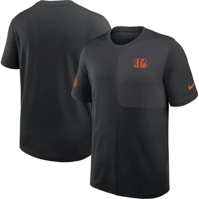 Nike Black Cincinnati Bengals Sideline Uv Performance Coach Shirt