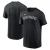 NIKE NIKE BLACK COLORADO ROCKIES FUSE WORDMARK T-SHIRT