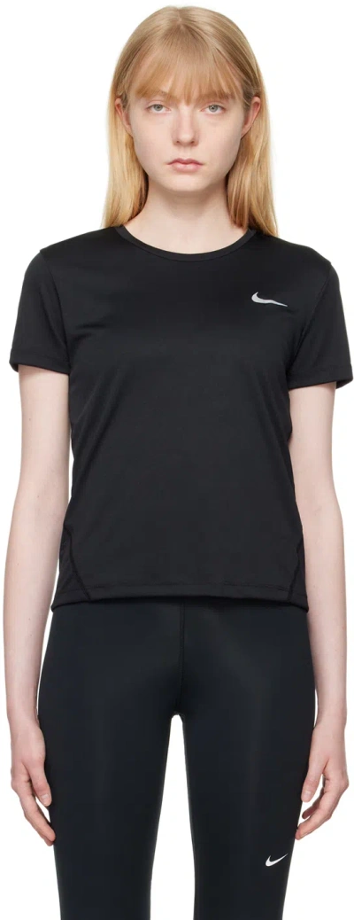 Nike Black Crewneck T-shirt In Black/reflective Sil