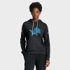 Nike Black Detroit Lions Throwback Sideline Standard Issue Dri-fit Hoodie In Black