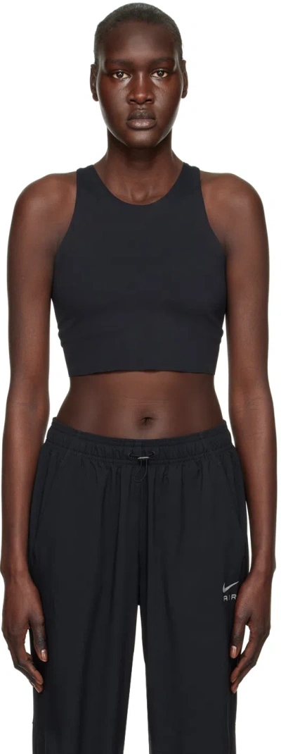 Nike Black Dri-fit Luxe Top In Black/multi Color