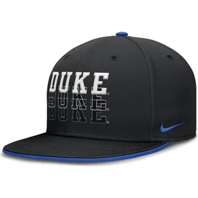 Nike Black Duke Blue Devils True Primetime Performance Fitted Hat