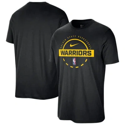 Nike Golden State Warriors  Men's Nba Practice T-shirt In Black