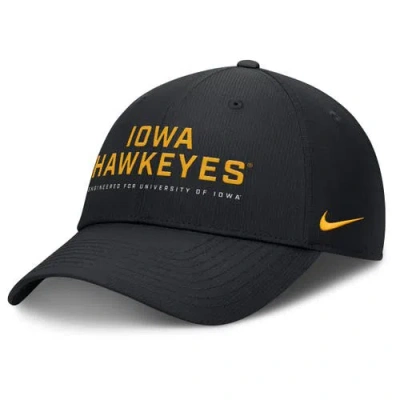 Nike Black Iowa Hawkeyes 2025 On-field Gameday Club Adjustable Hat
