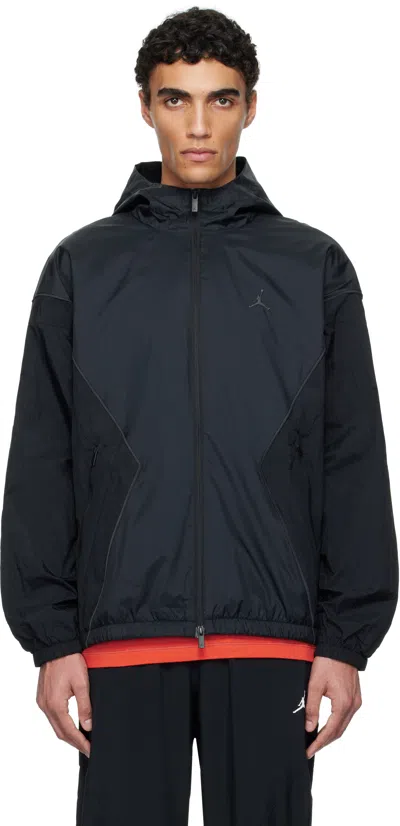 Nike Black Jordan Brooklyn Jacket In Black/black/anthraci