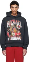 Nike Black Jordan Flight Fleece Hoodie In Off Noir