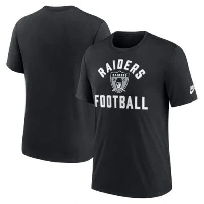 Nike Black Las Vegas Raiders Favorable Timeline Tri-blend T-shirt