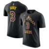 NIKE NIKE  BLACK LOS ANGELES LAKERS 2023/24 CITY EDITION NAME & NUMBER T-SHIRT