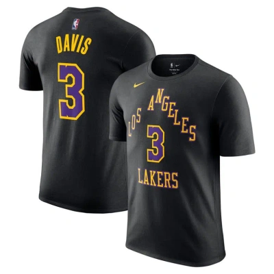 Nike Men's  Black Los Angeles Lakers 2023/24 City Edition Name And Number T-shirt