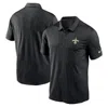 NIKE NIKE BLACK NEW ORLEANS SAINTS FRANCHISE TEAM LOGO PERFORMANCE POLO