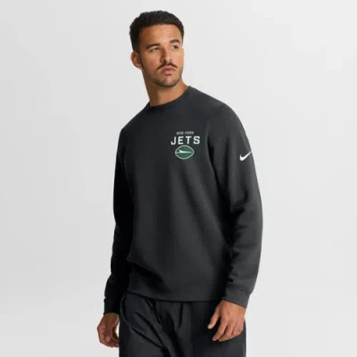 Nike Black New York Jets Primetime Club Fleece Pullover Sweatshirt