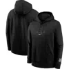Nike Black New York Yankees  Lights Out Club Fleece Pullover Hoodie In Black