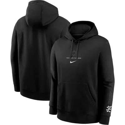Nike Black New York Yankees  Lights Out Club Fleece Pullover Hoodie