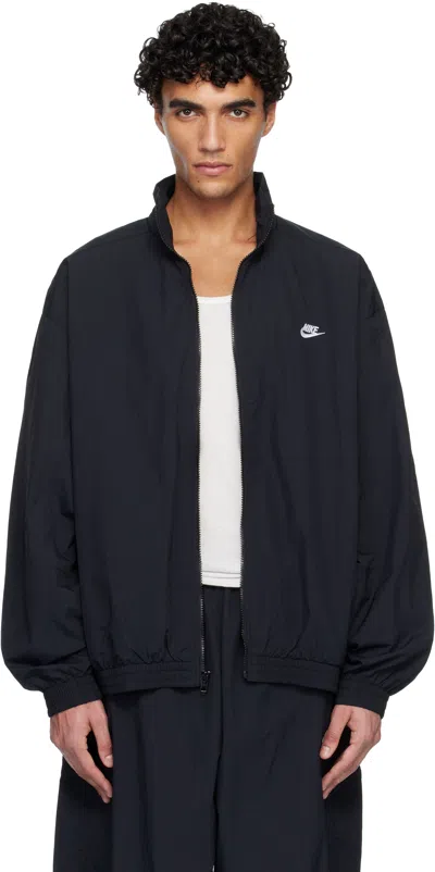 Nike Black  Club Oversized Woven Track Jacket In Multi