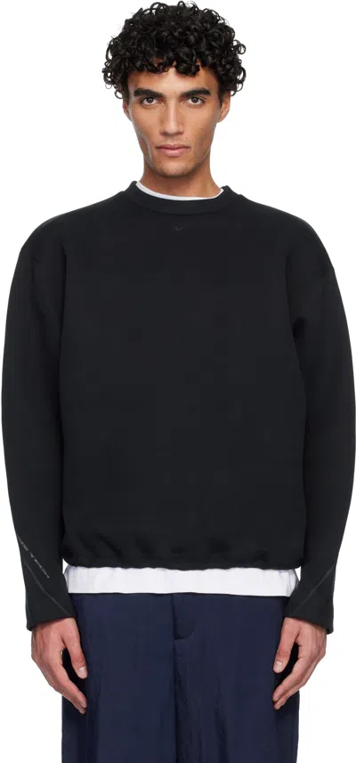 Nike Black  Tech Fleece Loose Fit Sweatshirt In Blue