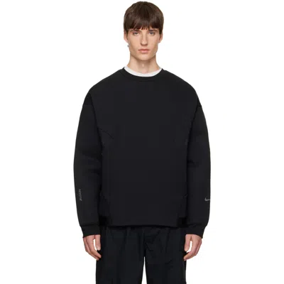Nike Black Nocta Edition Trapeziud-cut Sweatshirt In Black/refblk