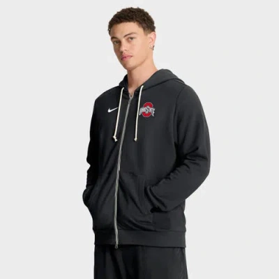 Nike Black Ohio State Buckeyes 2025 Sideline Standard Issue Dri-fit Full-zip Hoodie