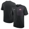 Nike Black Ohio State Buckeyes 2025 Sideline Uv Performance Coach T-shirt In Animal Print