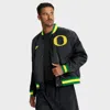 Nike Black Oregon Ducks Legacy Full-snap Bomber Jacket In Black