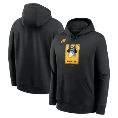 Nike Black Pittsburgh Pirates Cooperstown Collection Logo Club Pullover Hoodie