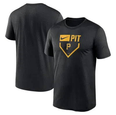 Nike Black Pittsburgh Pirates Home Plate Icon Legend Performance T-shirt In Black