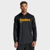 Nike Black Pittsburgh Steelers Sideline Pure Fury Performance Long Sleeve Hoodie T-shirt In Black