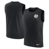 Nike Black Pittsburgh Steelers Muscle Tank Top In Black
