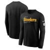 Nike Black Pittsburgh Steelers Play To Win Essential Long Sleeve T-shirt In Black